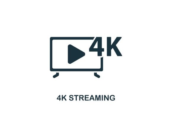 4K Streaming Icon Graphics for Digital Sellers