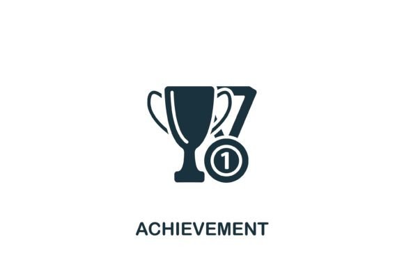 Achievement Icon: A Modern Graphic Design Asset for Content Publishers