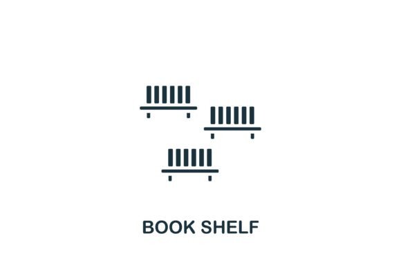 Book Shelf Icon Graphics for Digital Sellers