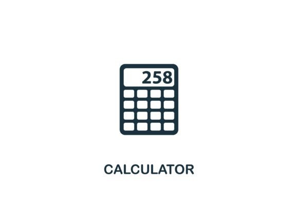 Calculator Icon Graphics for Digital Sellers