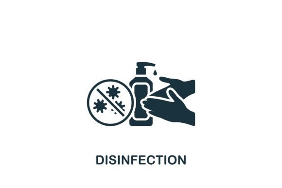 Disinfection Icon: A Modern Graphic Asset for Branding and Design
