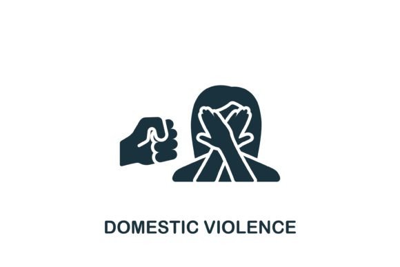 Domestic Violence Icon for Modern Branding