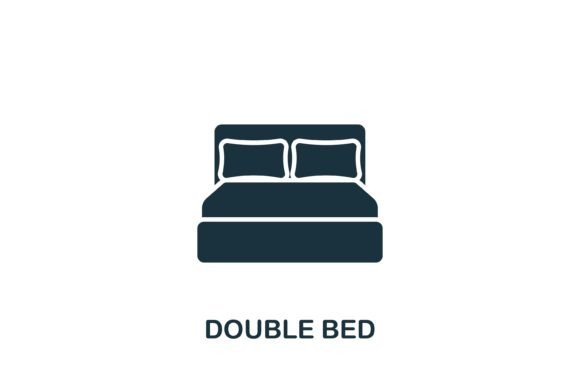 Double Bed Icon Graphics for Crafting