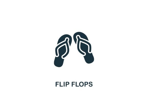 Flip Flops Icon: A Summer Graphic for Modern Content