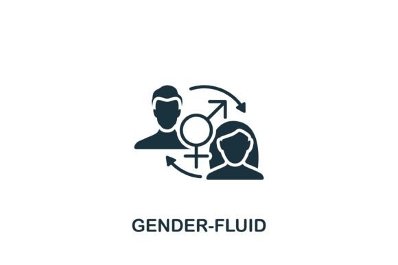 Gender-Fluid Icon: A Modern Graphic Design Asset