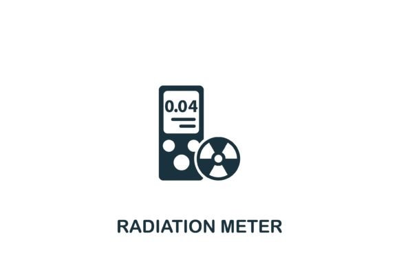 Radiation Meter Icon Graphics for Modern Branding