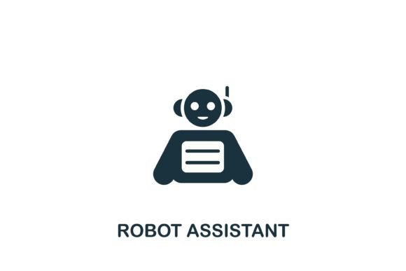 Robot Assistant Icon Graphics for Crafting