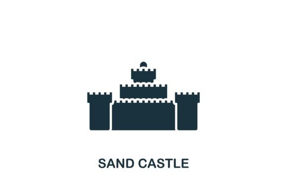 Sand Castle Icon Graphics