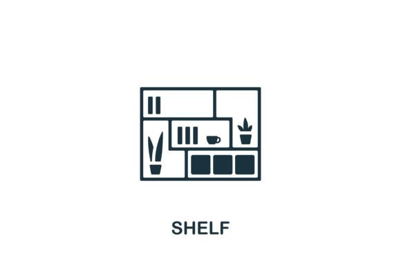 Shelf Icon: A Modern Graphic Design Asset for Content Publishers