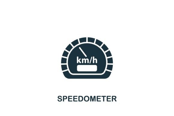 Speedometer Icon for Modern Graphics