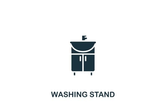 Washing Stand Icon: A Versatile Graphic Asset for Local Branding