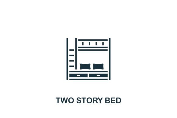 Ywo Story Bed Icon: A Graphic Design Asset for Modern Branding